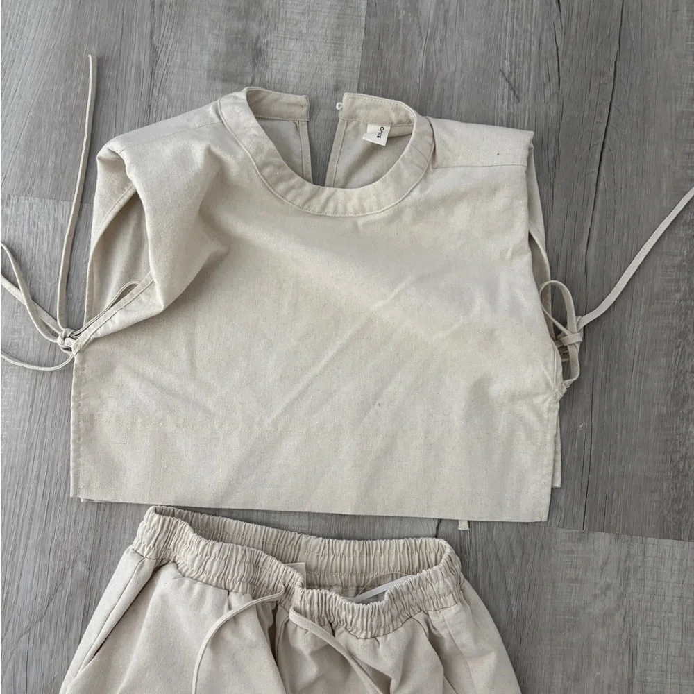 Commense Beige Two-Piece Jumpsuit Set - Picture 4 of 6